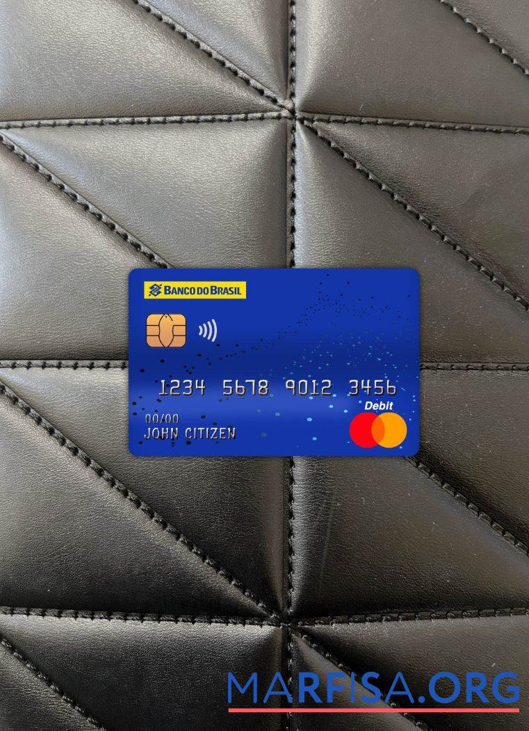 Printable Brazil Banco do Brasil bank master debit card photolook front example